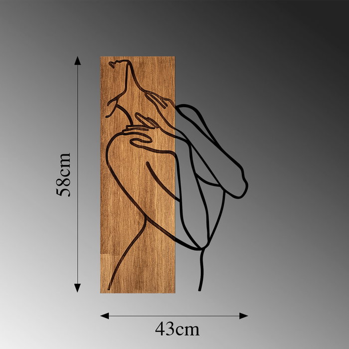 Wallity MA-297 Accesorio Decorativo de Pared de Madera y Metal, 58 x 36 cm Wallity MA-297 Accesorio Decorativo de Pared de Madera y Metal, 58 x 36 cm
